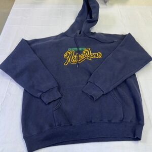 Vintage Notre Dame Fightin Irish Hoodie Mens Large Pullover Sweatshirt